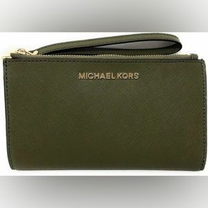 Michael Kors Forrest Green Wallet Wristlet